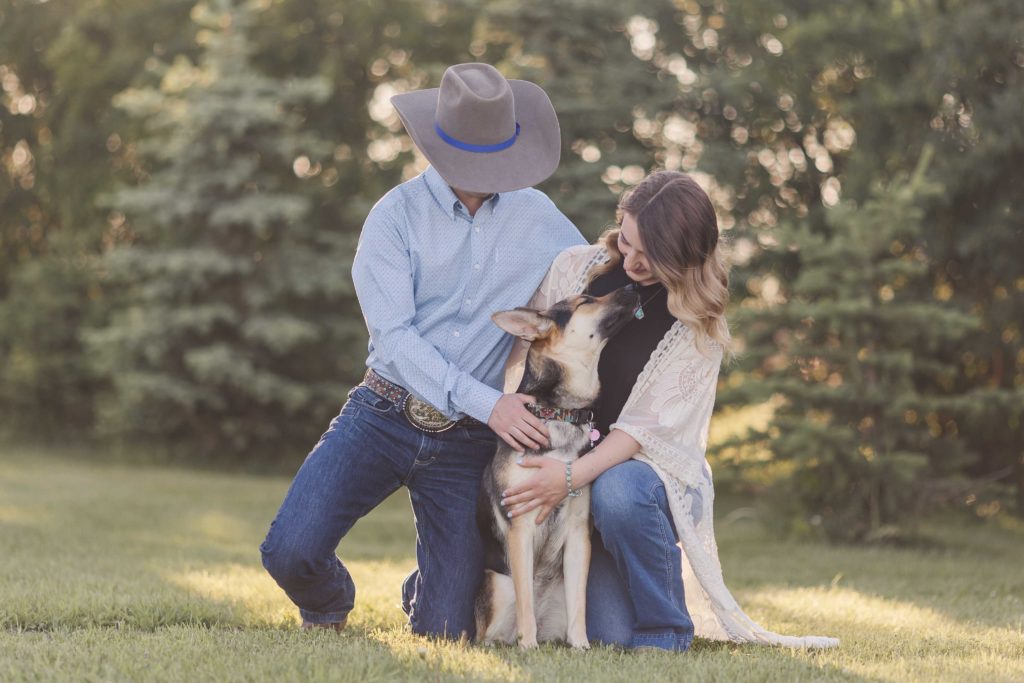 western couple with dog