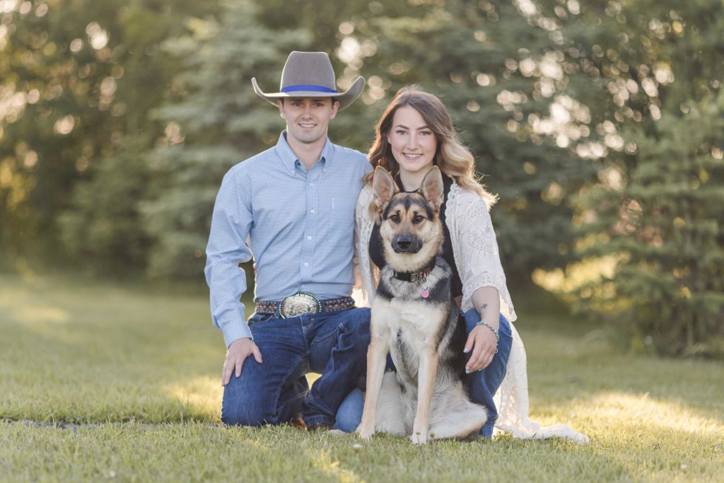 western couple and dog